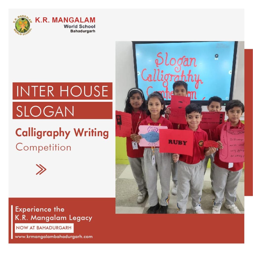 inter house slogan calligraphy writing competition